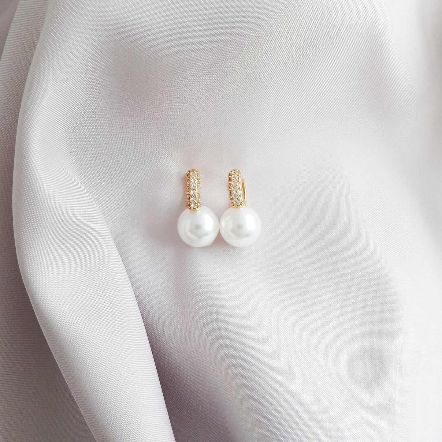Pearl Elegance Hoops - Earrings