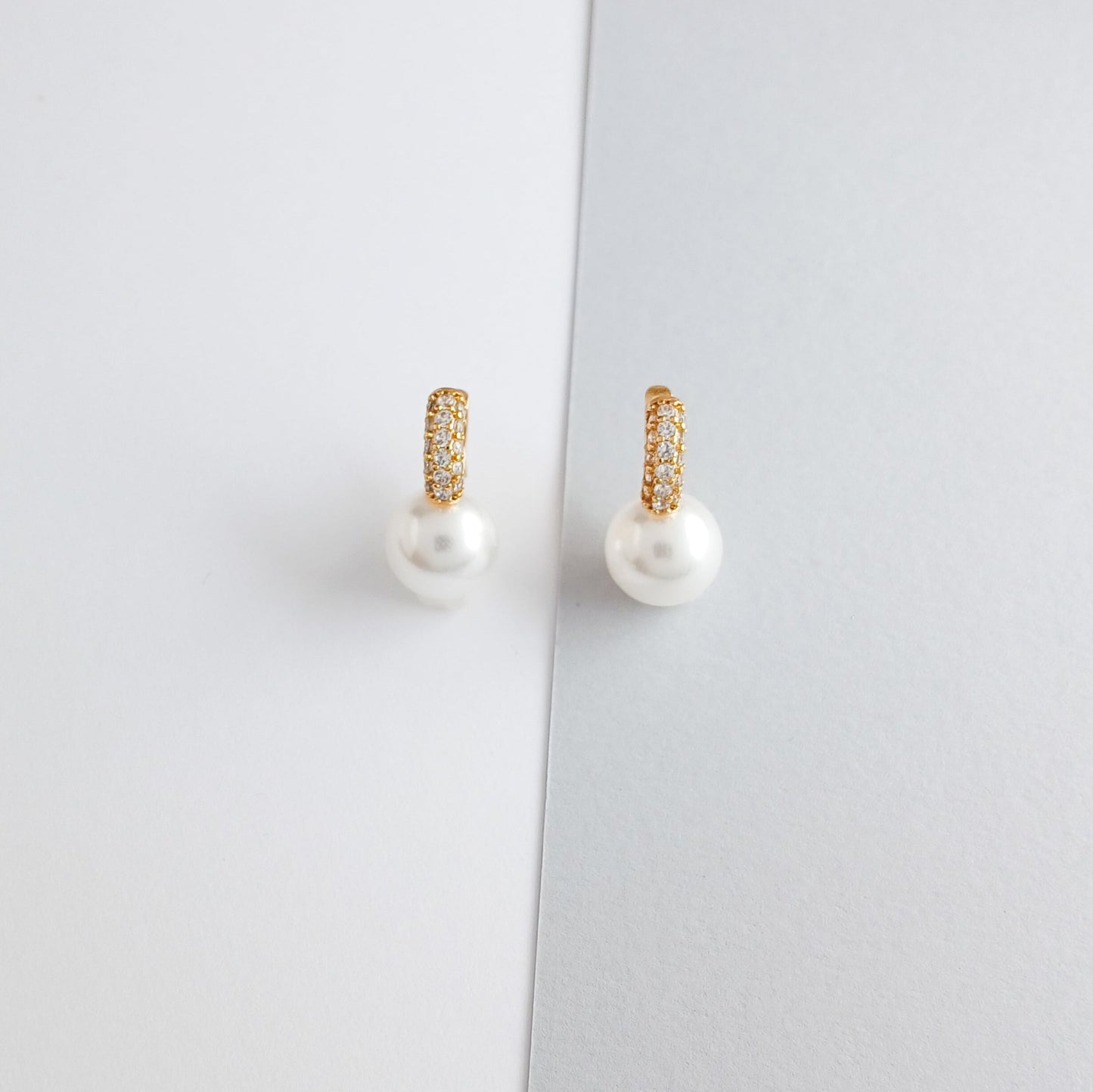 Pearl Elegance Hoops - Earrings
