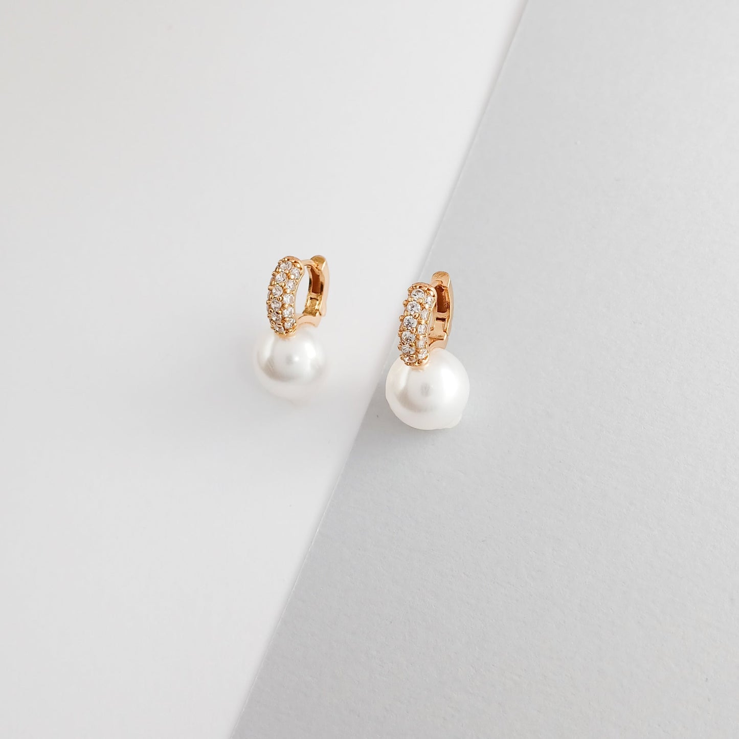 Pearl Elegance Hoops - Earrings