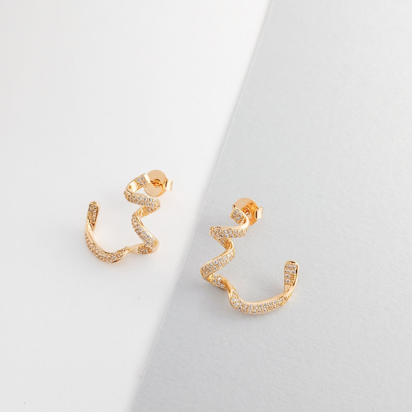 Twisted Luxe Hoops - Earrings