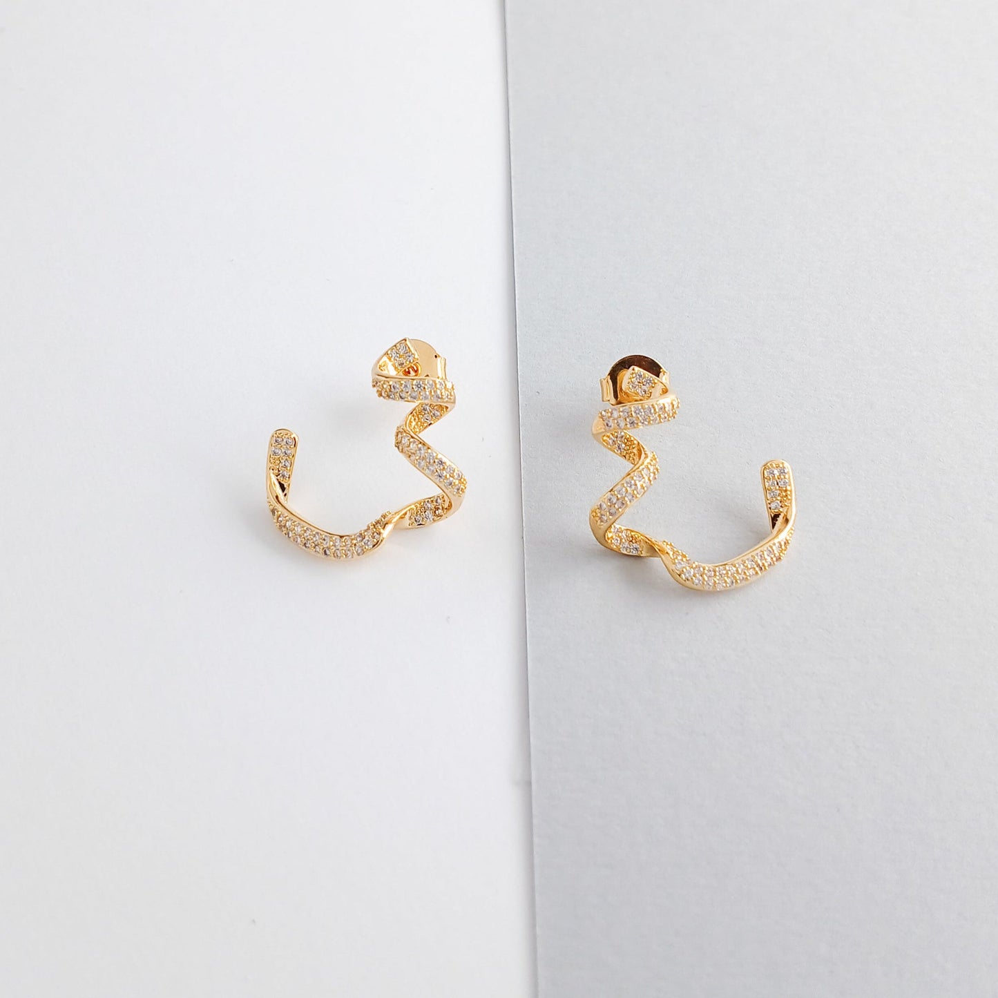 Twisted Luxe Hoops - Earrings