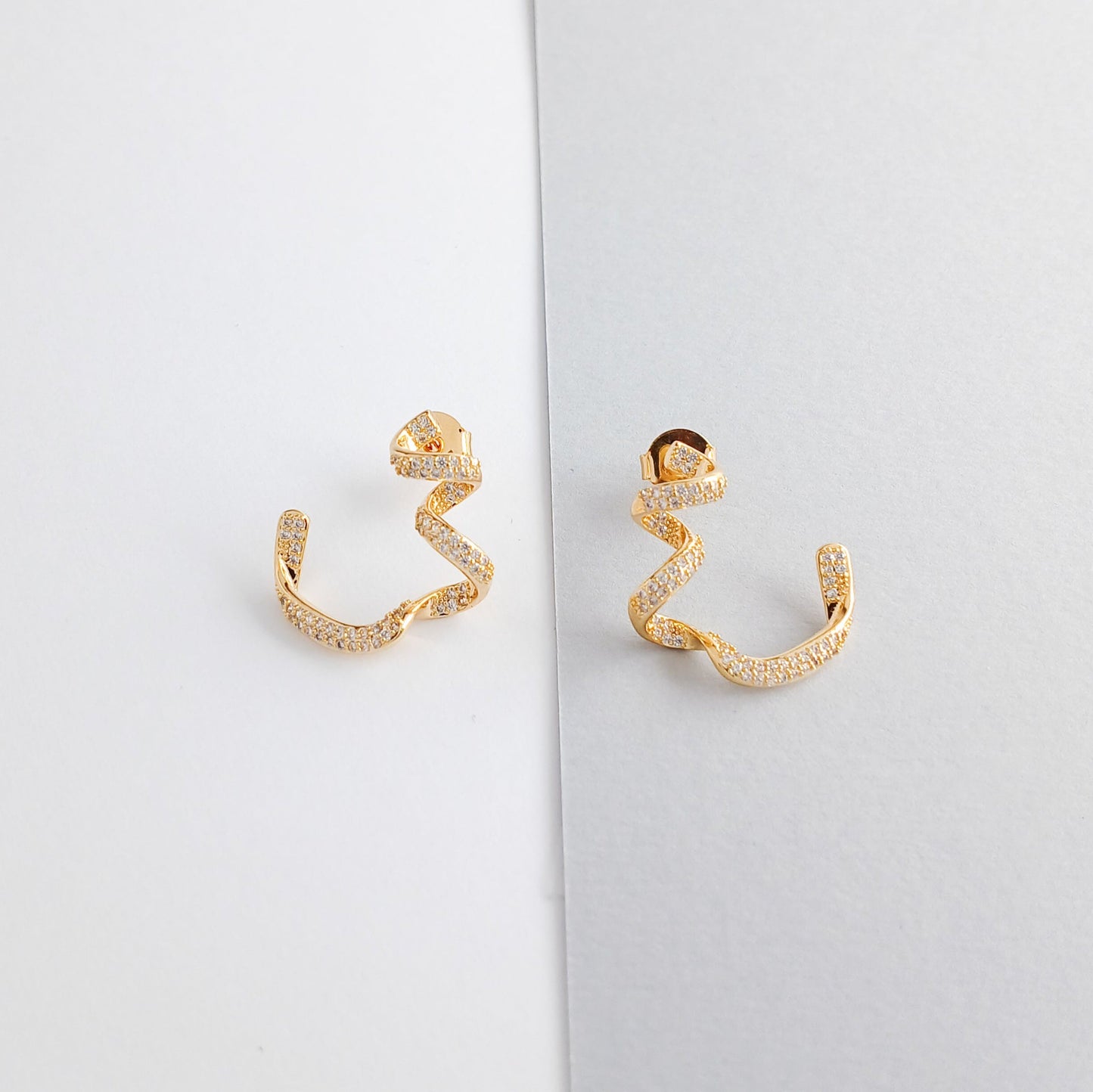 Twisted Luxe Hoops - Earrings