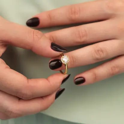Radiant Halo Solitaire - Ring