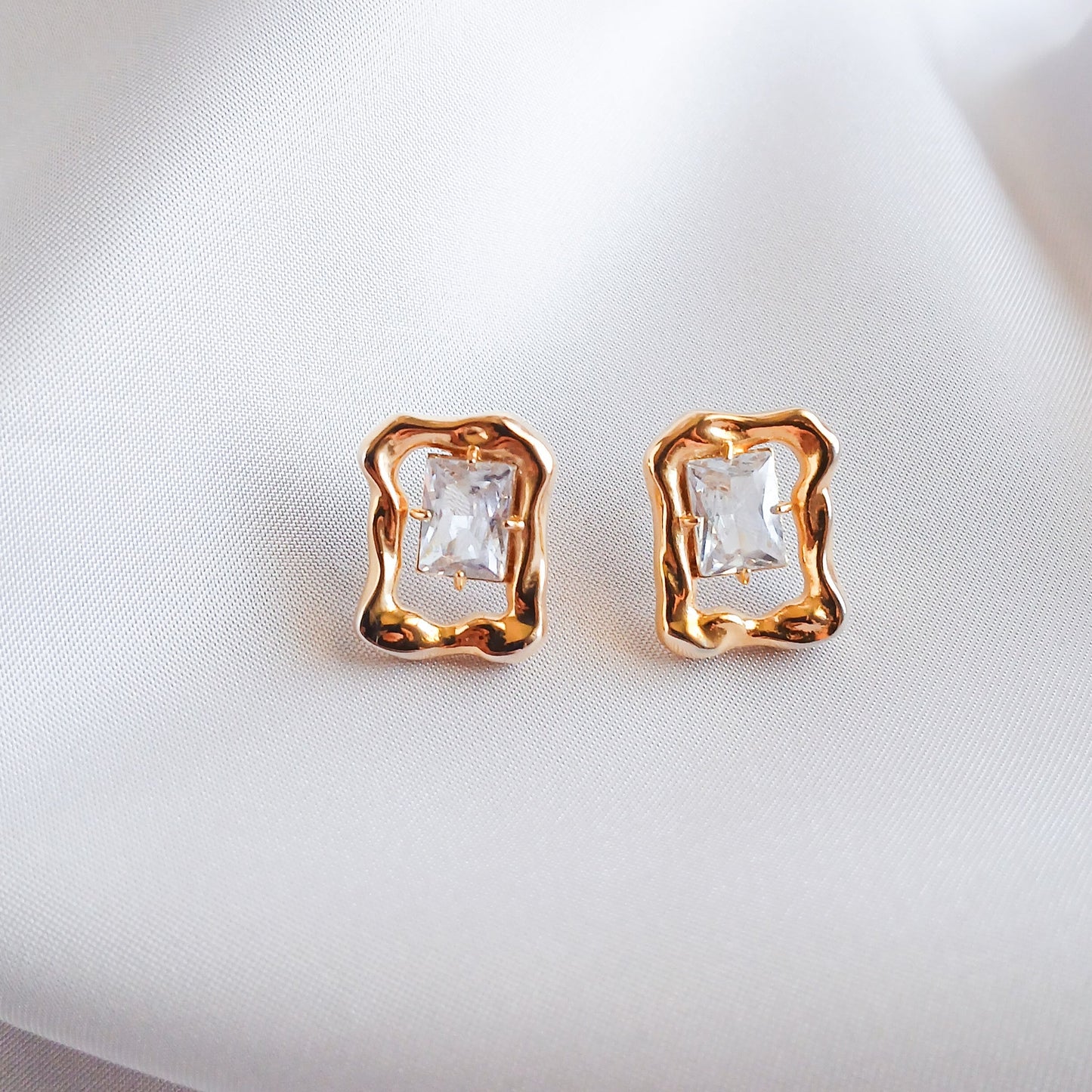 Abstract Gemstone Studs - Earrings