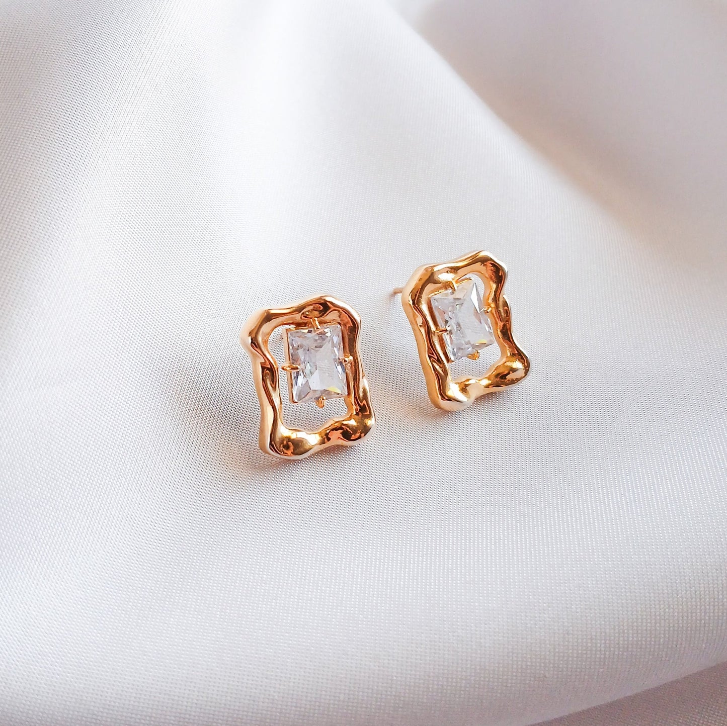 Abstract Gemstone Studs - Earrings