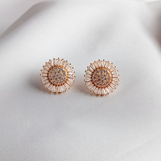 Elegancia Sunburst dorada - Pendientes
