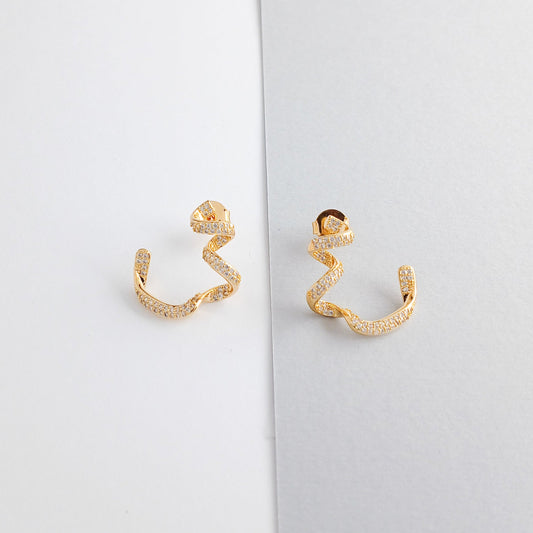 Twisted Luxe Hoops - Earrings