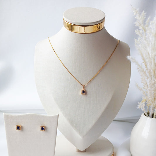 Royal Sapphire / Set - Necklace & Earrings