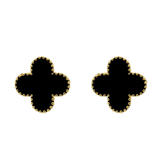Pendientes Clover Noir 