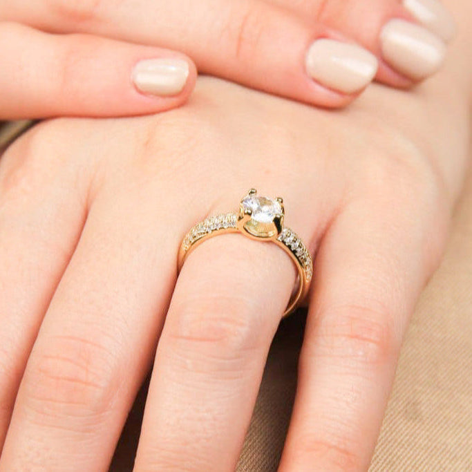 Classic  Solitaire Adjustable - Ring