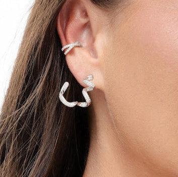 Twisted Luxe Hoops - Earrings